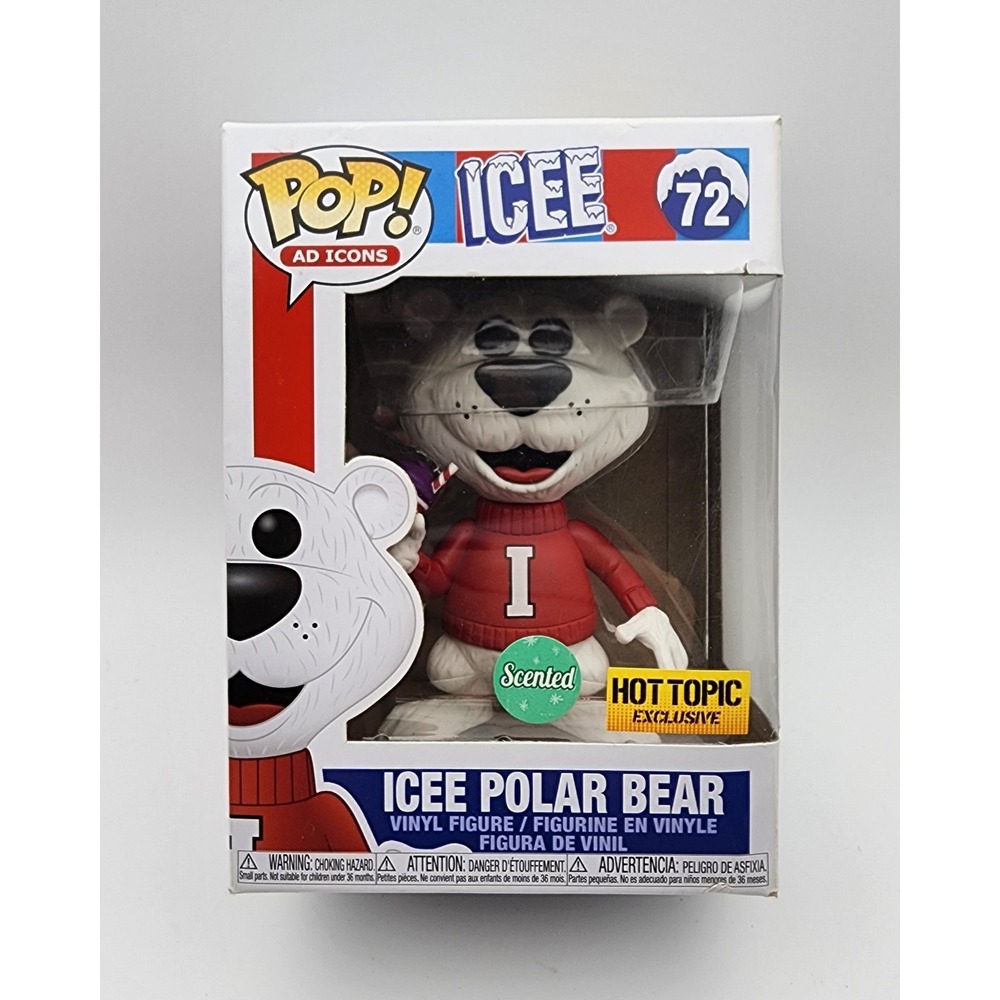 Scented Icee Polar Bear Funko Pop #72 Ad Icons Hot Topic Exclusive Box Damage